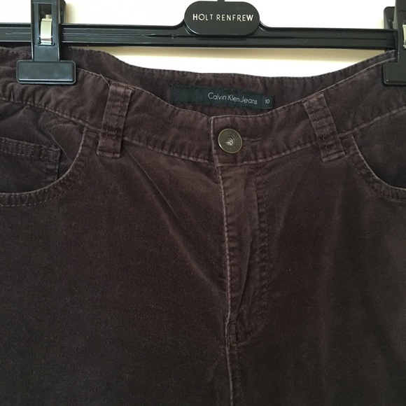 Sold. 10 Calvin Klein Velvet Brown Jeans - Picture 2 of 7